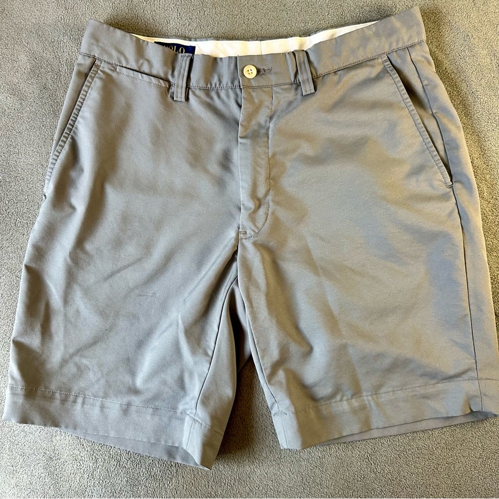 Polo Ralph Lauren Men’s Stretch Chino Shorts Gray Size 32 Classic Fit Casual